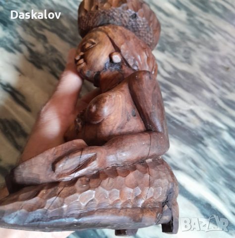 Продавам стара африканска дървена статуетка, снимка 5 - Антикварни и старинни предмети - 41346766