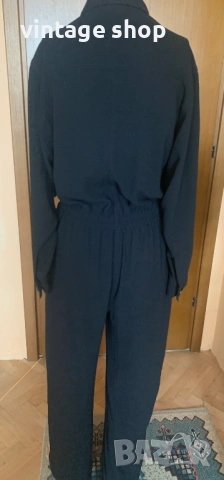 Черен гащеризон Zara с ефектен цип, размермS/M, снимка 13 - Гащеризони - 53687440