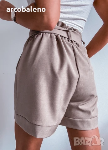 Дамски елегантни къси панталони с висока талия SCARLET, снимка 2 - Къси панталони и бермуди - 50750932