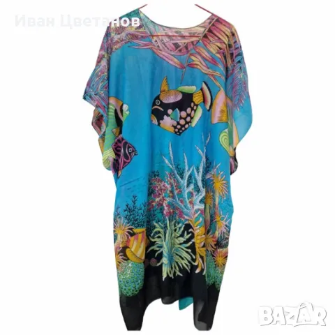 Плажна туника 90x90 – Перфектният избор за стил и комфорт през лятото, снимка 5 - Туники - 50205277