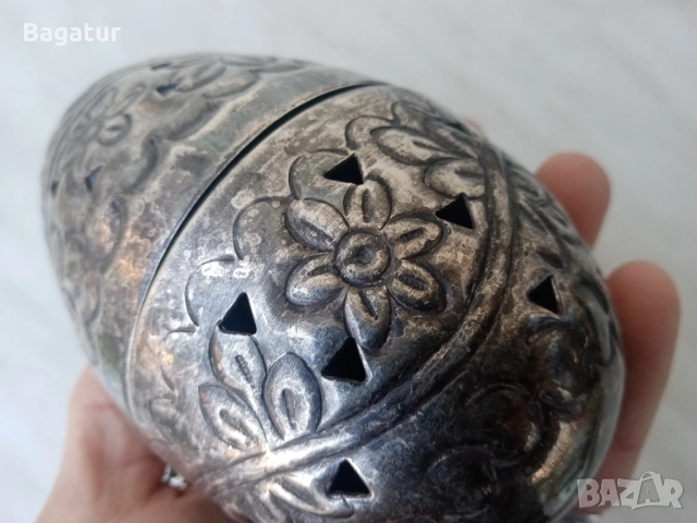 Възрожденски Сачан,кадилница, тамянник, бронзов, Стар, рядък, снимка 6 - Антикварни и старинни предмети - 52526663