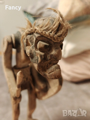 Дървена статуетка на африкански войн, снимка 13 - Антикварни и старинни предмети - 53120337