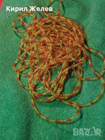 ХИЛЯДИ МЪНИСТА НАНИЗ НЕЖНО РЕТРО АРТ КОЛИЕ ОГЪРЛИЦА РЪЧНА ИЗРАБОТКА 19231, снимка 2 - Колиета, медальони, синджири - 31450821
