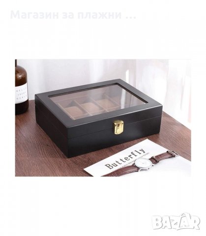 ЧЕРНА ДЪРВЕНА КУТИЯ ЗА 6, 10 ИЛИ 12 ЧАСОВНИКА И АКСЕСОАРИ - код 2656, снимка 10 - Подаръци за мъже - 34165248
