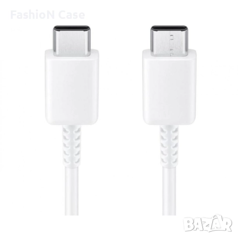 Кабел Type-C към Type-C Бял и Черен 45W