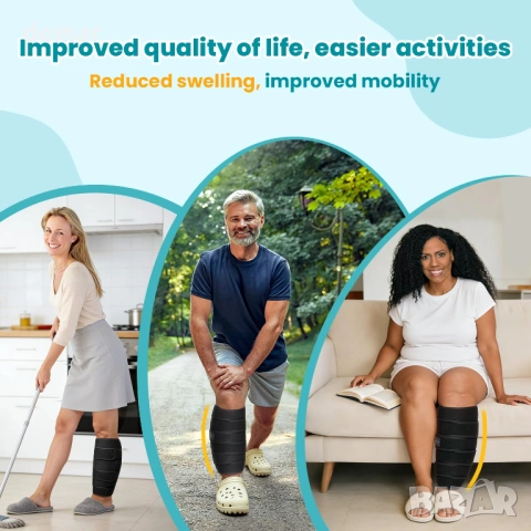 Компресионна лента Sylong® за подуване и оток на прасеца с регулируем ръкав (L), снимка 7 - Други - 53425323