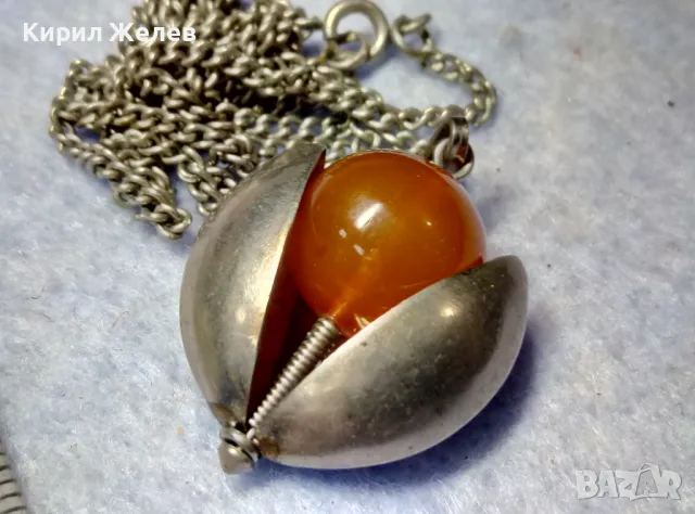 СТАРО РУСКО МЕЛХИОРЕНО КОЛИЕ с КЕХЛИБАРЕН МЕЛХИОРЕН МЕДАЛЬОН СССР НАТУРАЛЕН БАЛТИЙСКИ КЕХЛИБАР 50206, снимка 11 - Антикварни и старинни предмети - 49916979