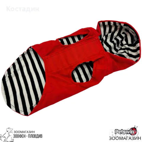 Водоустойчиво Яке за Куче - с Качулка- Червена разцветка- XS, S, M, L, XL, XXL размер- Pet-Interest, снимка 2 - За кучета - 49772153