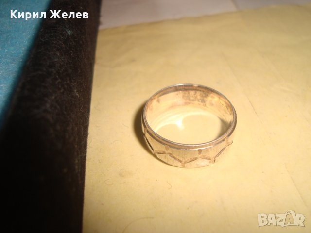 СРЕБЪРНА ФУТБОЛНО ОРНАМЕНТИРАНА ХАЛКА ПРЪСТЕН ОКСИДИРАНО ВИСОКА ПРОБА СРЕБРО РЪЧНА ИЗРАБОТКА 25830, снимка 12 - Пръстени - 35825874