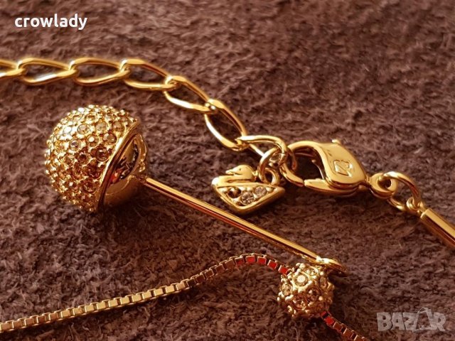 Уникално дизайнерско колие с 18к златно покритие и кристали SWAROVSKI, снимка 7 - Колиета, медальони, синджири - 42272149