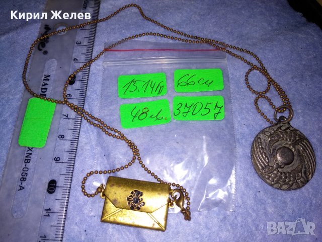 СТАРО МАЙСТОРСКО УКРАШЕНИЕ МЕДАЛЬОН МАЙСЕН ГЕРМАНИЯ с МАРКИРОВКА и РЕТРО МИНИ ЧАНТИЧКА УНИКАТ 37057, снимка 10 - Антикварни и старинни предмети - 39941501