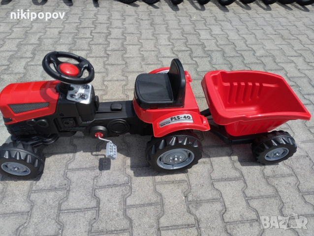 PILSAN Трактор с ремарке PLS-40 червен, снимка 5 - Детски велосипеди, триколки и коли - 53564692