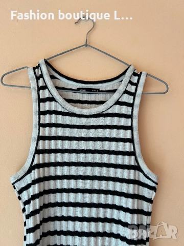 Дълга рокля черно и бяло райе S размер на марката Sinsay 🤍🖤🤍🖤🤍🖤🤍🖤🤍🖤, снимка 5 - Рокли - 52051581