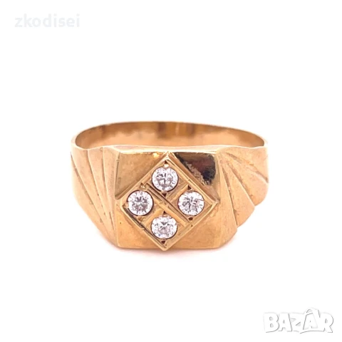 Златен мъжки пръстен 4,02гр. размер:64 14кр. проба:585 модел:32646-6