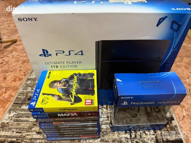 Sony Playstation 4 1TB 2 Контролера 14 игри