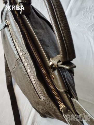 MARIA KARLA-ITALY ЕСТЕСТВЕНА КОЖА голяма дамска чанта, снимка 6 - Чанти - 42682191