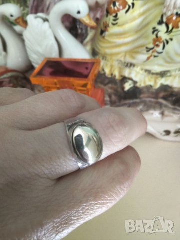 СТАР РЪЧНО ИЗРАБОТЕН СРЕБЪРЕН ПРЪСТЕН, снимка 5 - Пръстени - 42178390