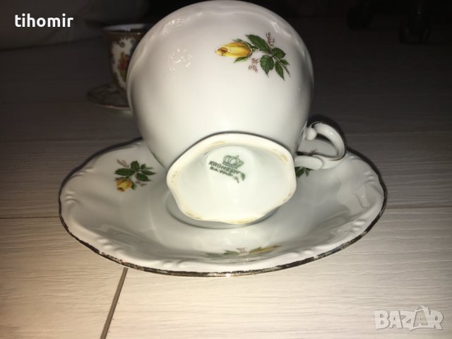 Двоен сет чаши за кафе и захарница, снимка 3 - Чаши - 39348016