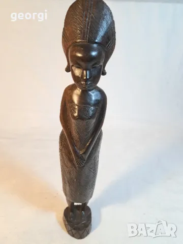 африканска абаносова статуетка дърворезба  2/1