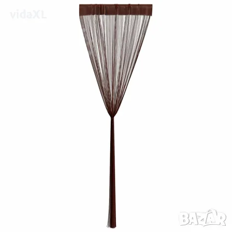vidaXL Пердета ресни, 2 бр, 140x250 см, кафяви, снимка 4 - Пердета и завеси - 56145999