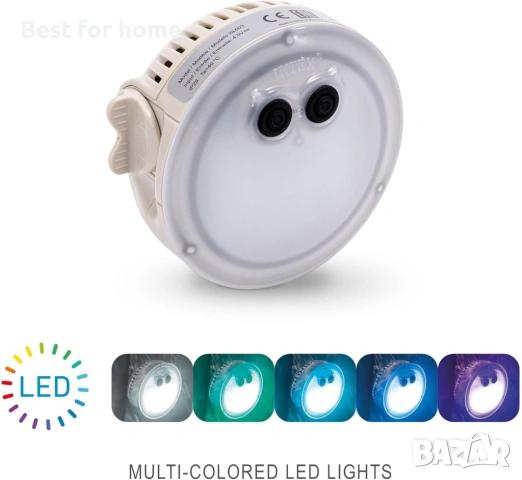 Intex PureSpa Потопяема многоцветна LED светлина с батерии, снимка 6 - Други - 53818830