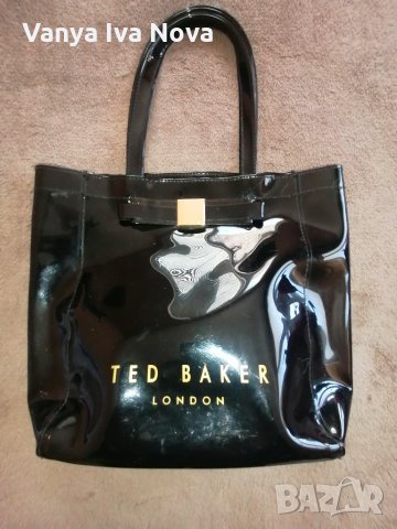 Ted Baker черна лачена чанта , снимка 3 - Чанти - 35669438