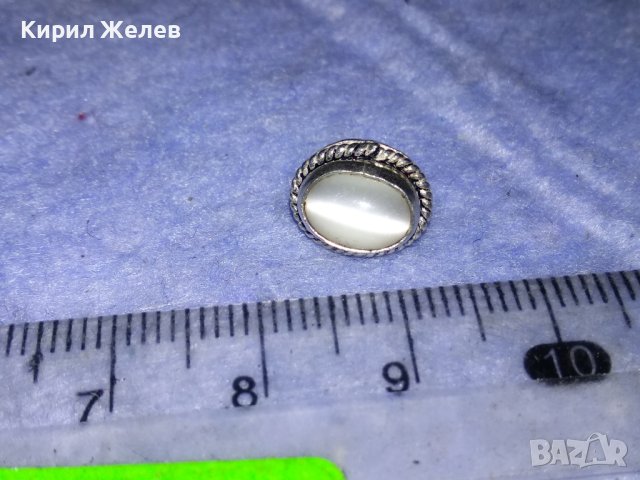 СРЕБЪРНА ФИНА СКЪПОЦЕННА АР ДЕКО МАРКОВА ОБЕЦА СРЕБРО 925 с ФАСЕТИРАНО БЯЛО КОТЕШКО ОКО 38207, снимка 8 - Обеци - 40931594