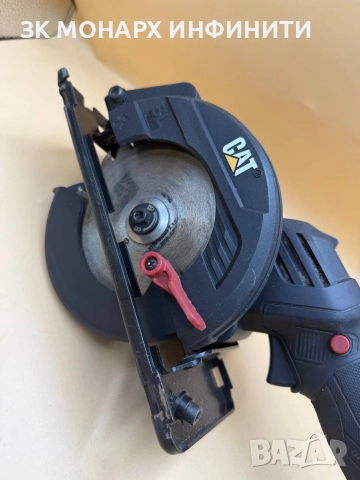 Акумулаторен ръчен циркуляр CAT DX5010B, 18V, 120 мм +батерия + зарядно , снимка 4 - Циркуляри - 52818916