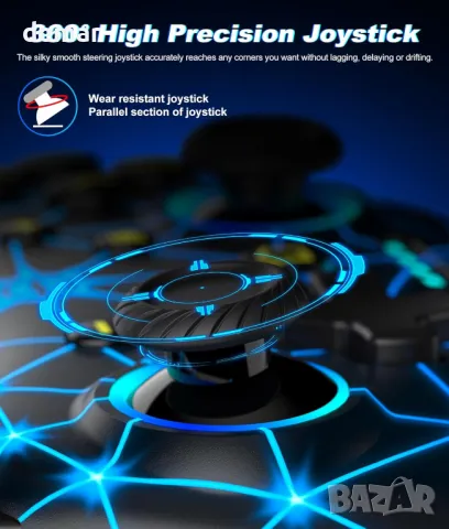 Контролер HASACOOL Switch Pro, безжичен контролер за Nintendo Switch/Lite/OLED, с Turbo & Vibration, снимка 4 - Аксесоари - 47520030