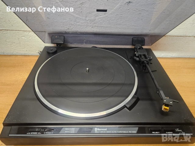 🎵 Sherwood PD-602 – Полуавтоматичен грамофон (Belt Drive) – 75 €, снимка 2 - Грамофони - 53624077