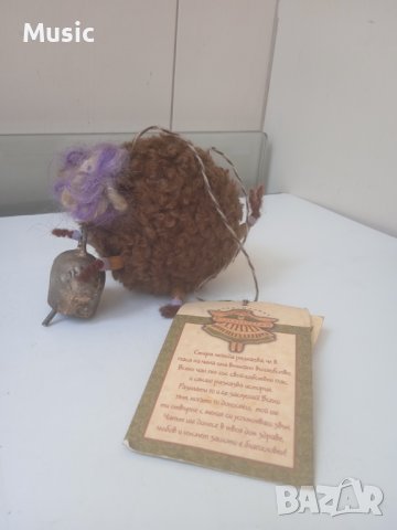 Работилница "Красиви неща" ръчно изработена овца от естествени матер., снимка 6 - Декорация за дома - 40652545