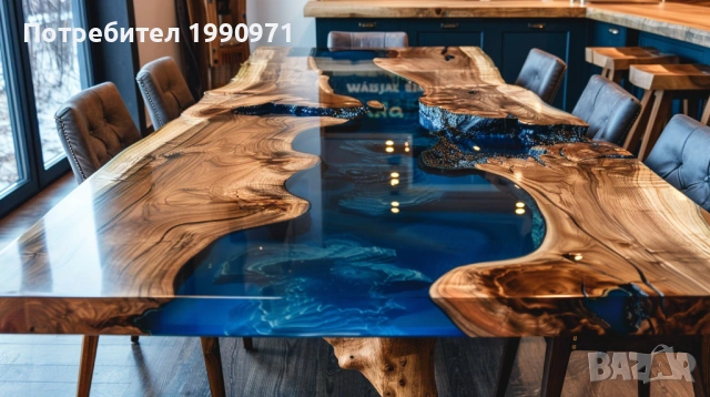 Маси от уникална дървесина и смола по поръчка, снимка 4 - Маси - 53729224