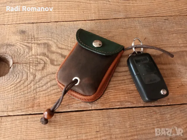 Детско портмоне, портмоне за монети, ръчно изработен кожен аксесоар 