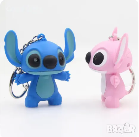 Комплект Светещ Ключодържател Лило и Стич, Lilo and Stitch LED играчка, снимка 4 - Други - 48713542
