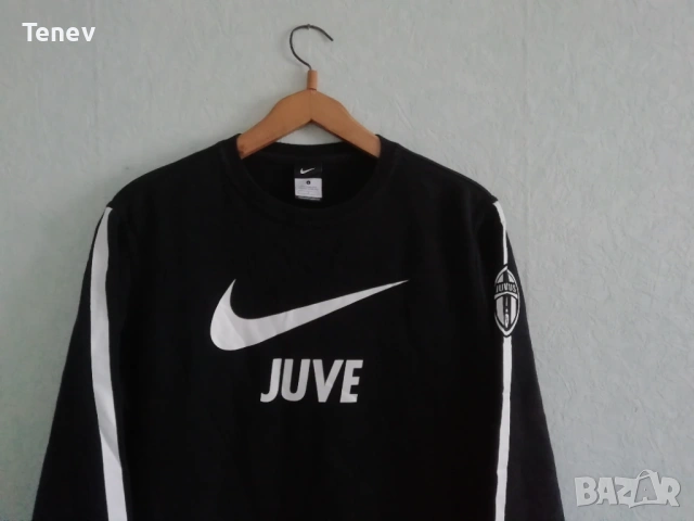 Juventus Nike Juve оригинално блуза памучна черна Ювентус размер L, снимка 3 - Блузи - 53019735