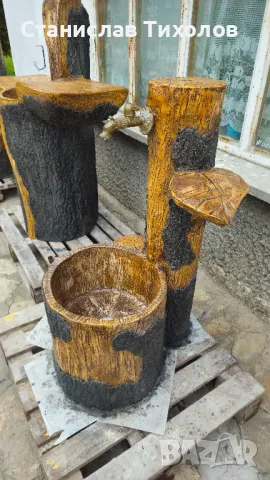 Градински чешми от щампован бетон