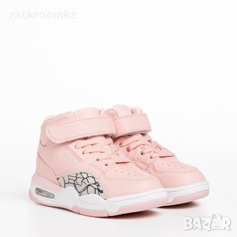 Момичешки високи кецове с ластични връзки и лепенка, снимка 3 - Детски маратонки - 42177887