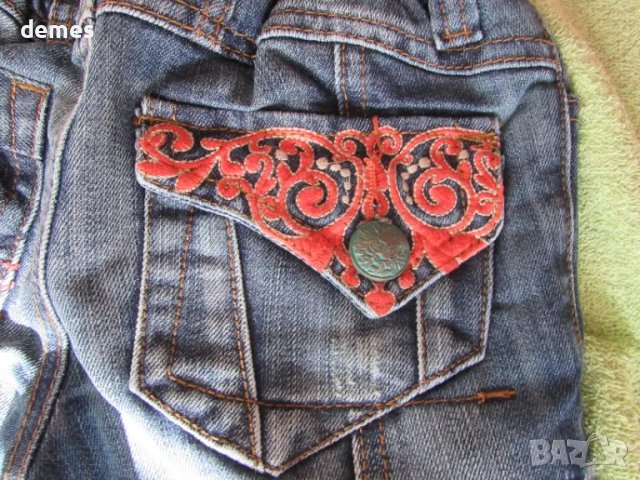 Дънков панталон с подплата за момиче, нов, размер 7-8/год./, снимка 7 - Детски панталони и дънки - 48458500