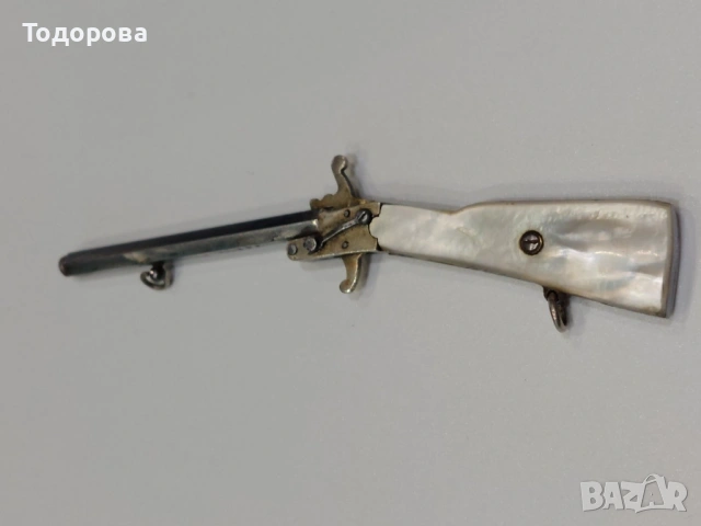 Миниатюра на Много рядка белгийска пушка със седефен приклад, снимка 9 - Антикварни и старинни предмети - 53607658