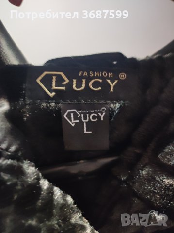 Черно палто Lucy fashion L, снимка 2 - Палта, манта - 44391398
