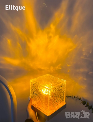 Елегантна кристална квадратна лампа с променящи се цветове, снимка 2 - Други - 52820244