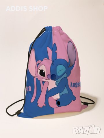 Модна детска раница с шнур Stitch, 9цвята - 023, снимка 7 - Раници - 39792079