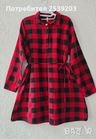 Дамска карирана рокля размер ХЛ-2ХЛ , снимка 8 - Рокли - 53697396