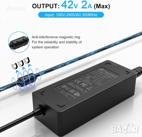 Mezelon® 42V 2A зарядно устройство за електрически скутери Xiaomi и Segway Ninebot, снимка 6 - Друга електроника - 44217788