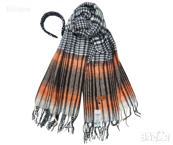 Дамски всекидневен шал с ресни, в абстрактни различни десени, снимка 14 - Шалове - 52843102