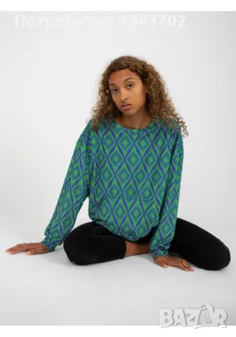 Спортна дамска блуза в зелен цвят 8188.50