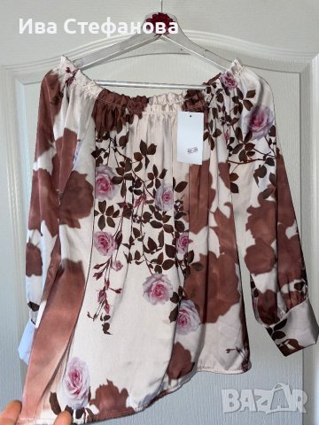 Страхотна нова елегантна one size универсален размер  блуза летен топ клонче рози , снимка 11 - Корсети, бюстиета, топове - 40325315