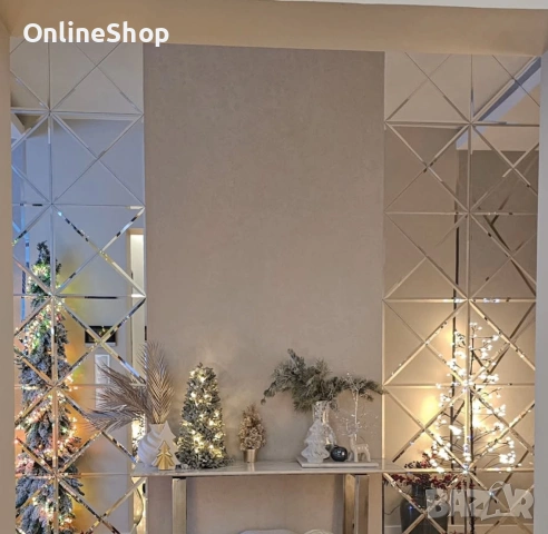 Комплект от 32 самозалепващи се акрилни огледала , 50x100 см, снимка 12 - Декорация за дома - 53581979