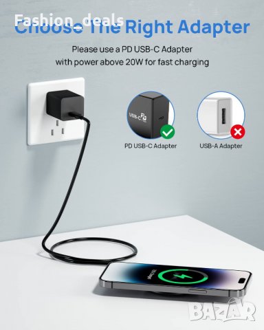 Ново магнитно безжично зарядно за телефон часовник iPhone Apple Watch, снимка 4 - Аксесоари за Apple - 39977501