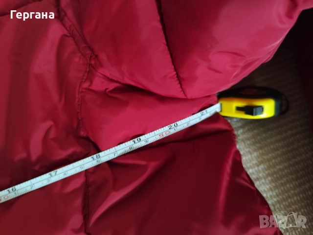 Червено зимно яке, снимка 7 - Якета - 52189271